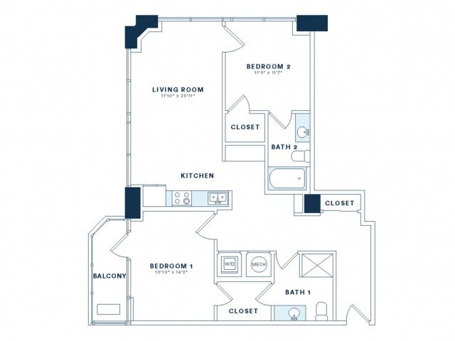Versatile Two-Bedroom Dallas Apartments